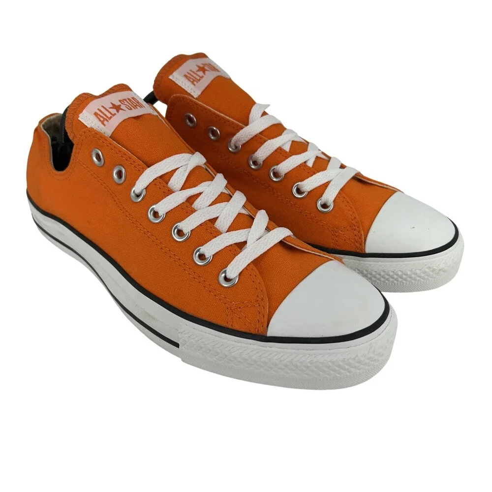 Converse Chuck Taylor All Star Shoes Mens Size 11 Orange Low Top Canvas Sneakers